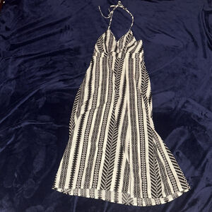 Women's Cupshe Maxi Dress Size XL White Black Halter